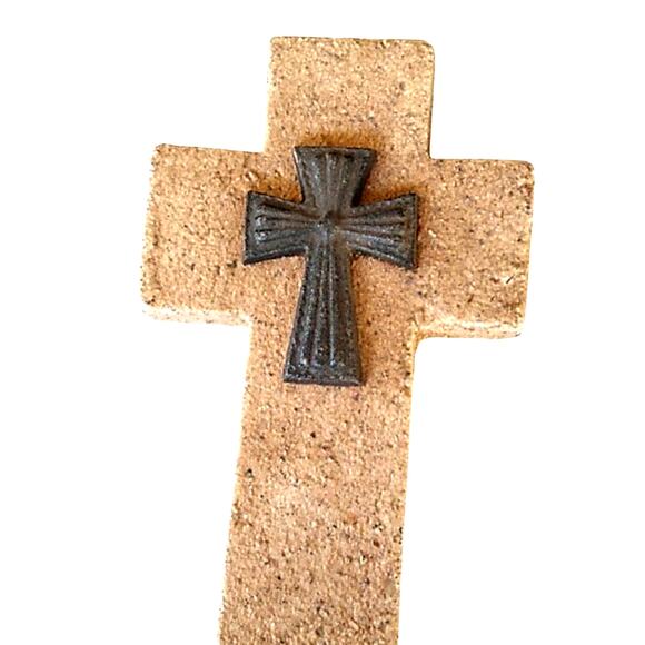 Cross Made with Texas Stone by Native Texans, Billy and Lacey Woods - Picture 1 of 6